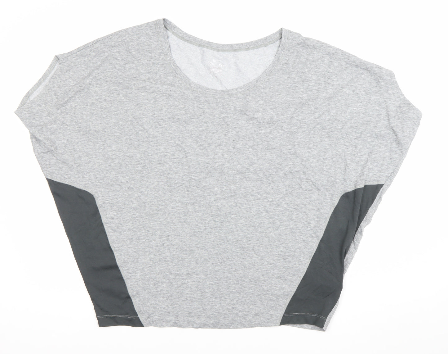 Nike Womens Grey XL Dri-Fit Relaxed Fit Activewear T-Shirt