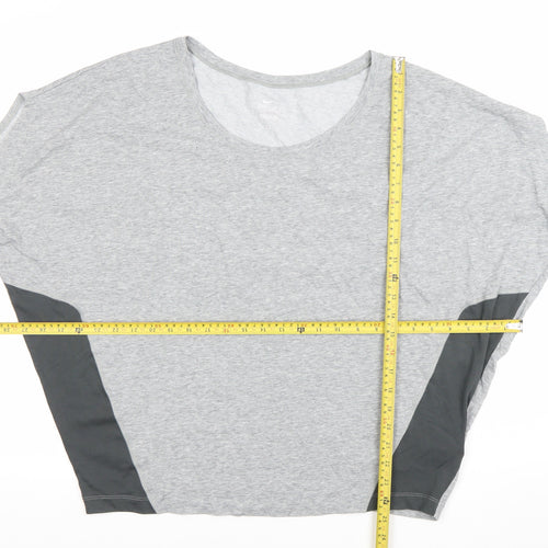 Nike Womens Grey XL Dri-Fit Relaxed Fit Activewear T-Shirt