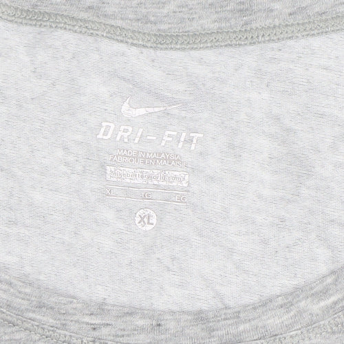 Nike Womens Grey XL Dri-Fit Relaxed Fit Activewear T-Shirt