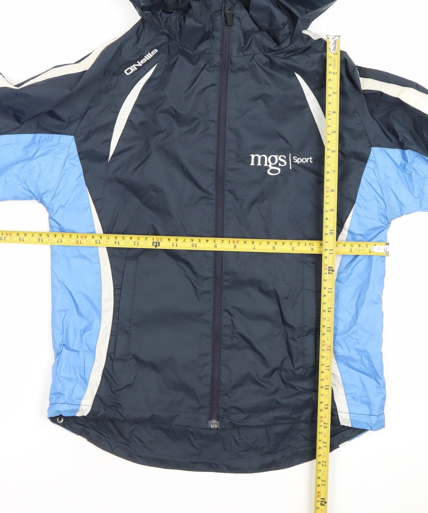 O'Neills Boys Blue Hooded Windbreaker Jacket Age 9-10 Years Sports Zip