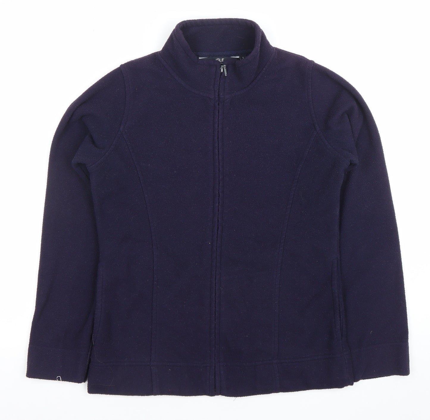 Isle Essentials Women’s Blue Fleece Full Zip Jacket Size S 10-12