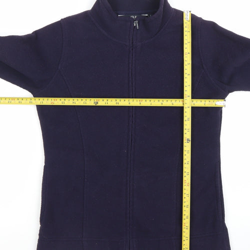Isle Essentials Women’s Blue Fleece Full Zip Jacket Size S 10-12