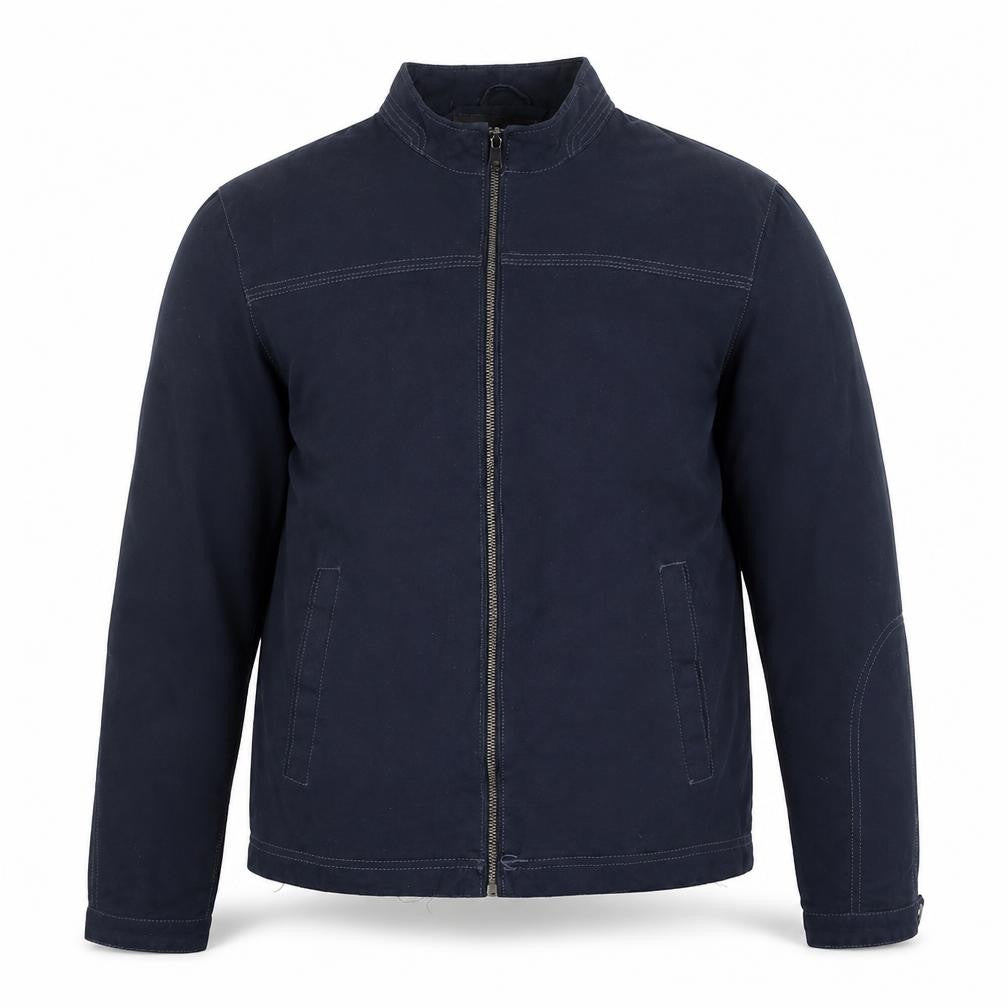 Front view of Zara Man Men's Blue Full Zip Jacket, size 40, Regular Fit Casual