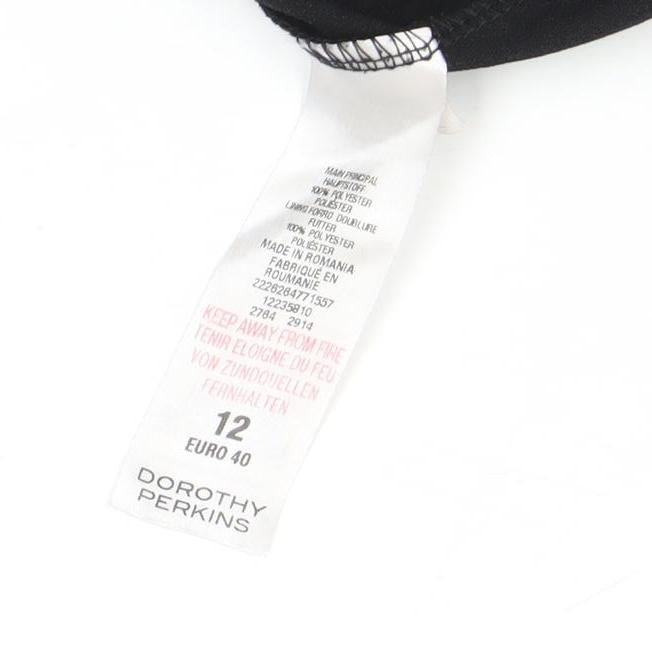 Dorothy Perkins Women’s Black Floral Strapless Sweetheart Dress Size 12