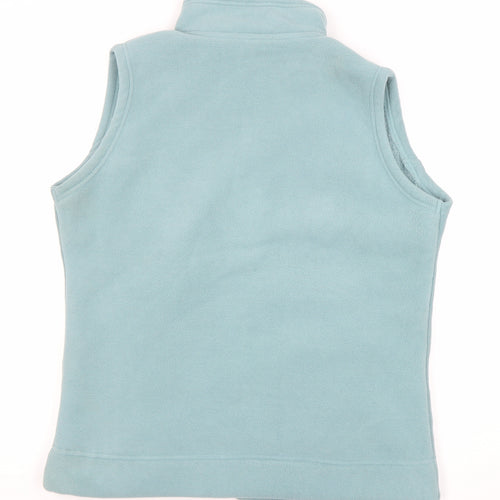 ISLE Womens Blue Fleece Waistcoat Size 10 Full Zip Sleeveless