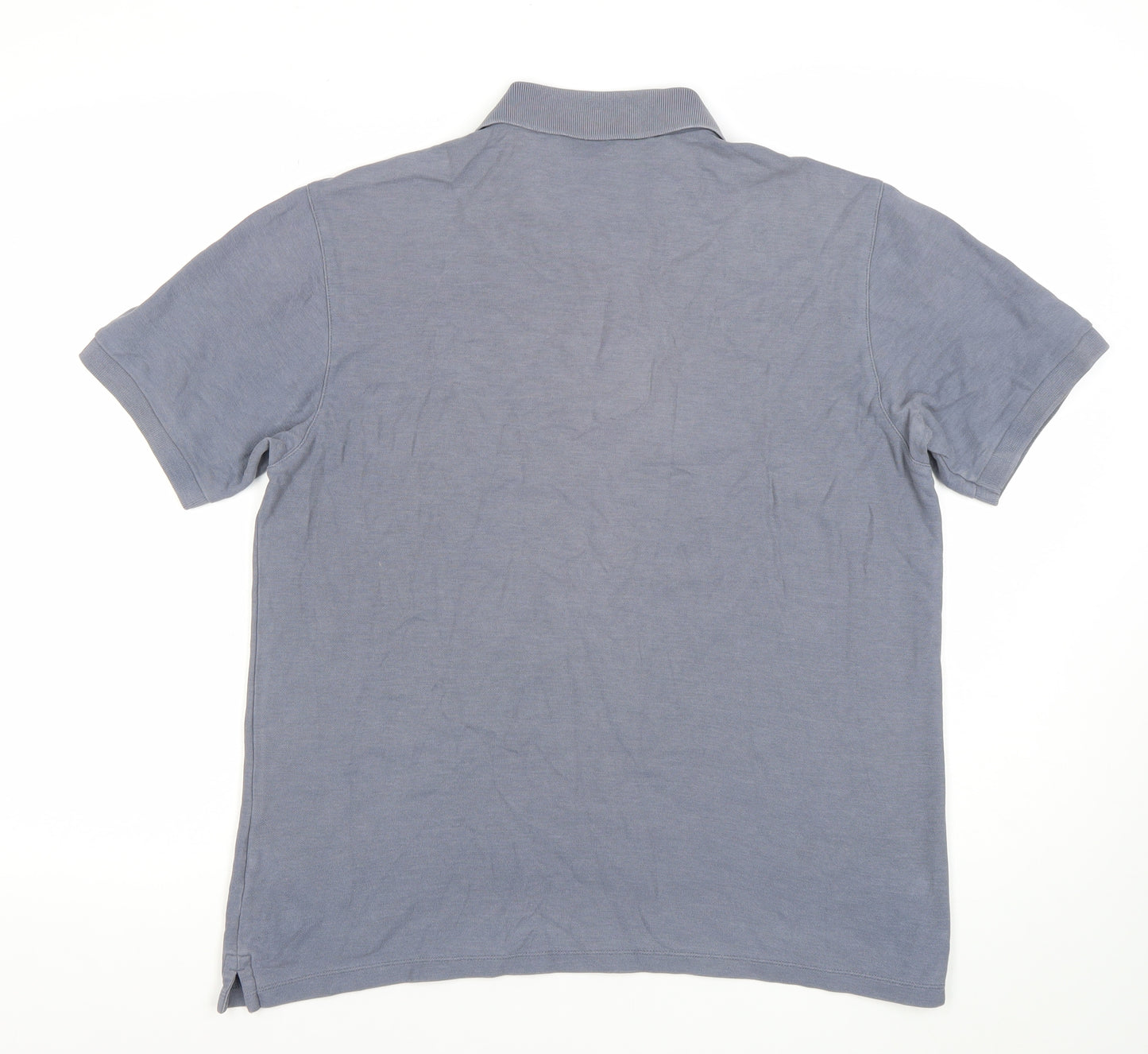 Marks and Spencer Men’s Blue Polo Shirt Medium Cotton Blend