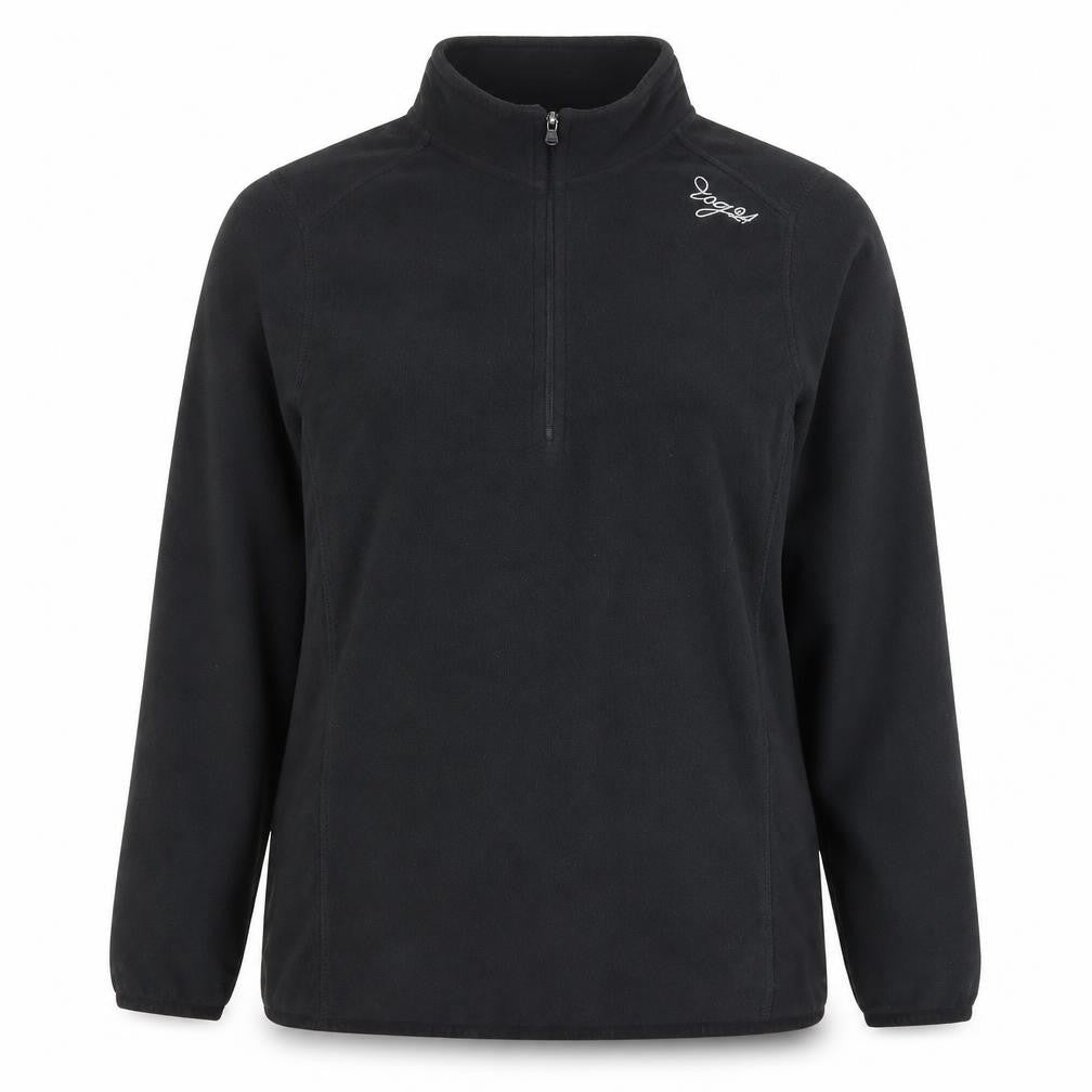 TOG24 Womens Black Fleece Sweatshirt UK 12-14 1/2 Zip Polyester