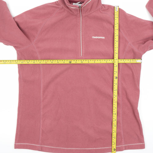 Craghoppers Womens Pink Fleece Sweatshirt UK 14 Pullover Outdoor Hiking