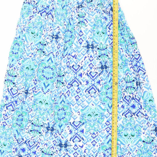 Dunnes Stores Women’s Blue Geometric A-Line Dress Size 8