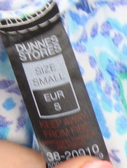 Dunnes Stores Women’s Blue Geometric A-Line Dress Size 8