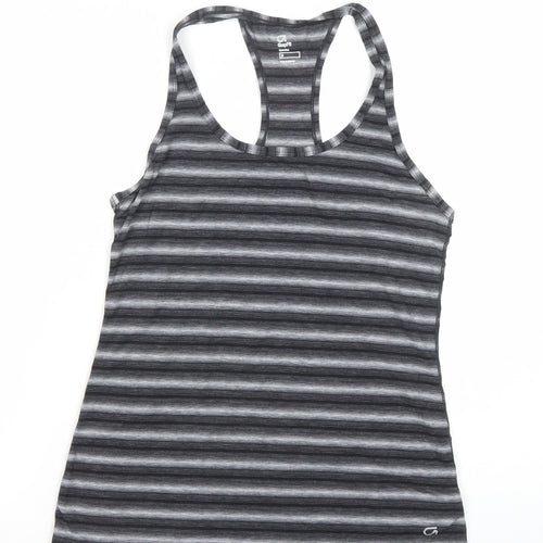 Gap Women’s Grey Striped Racerback Tank Top Slim Fit Size S