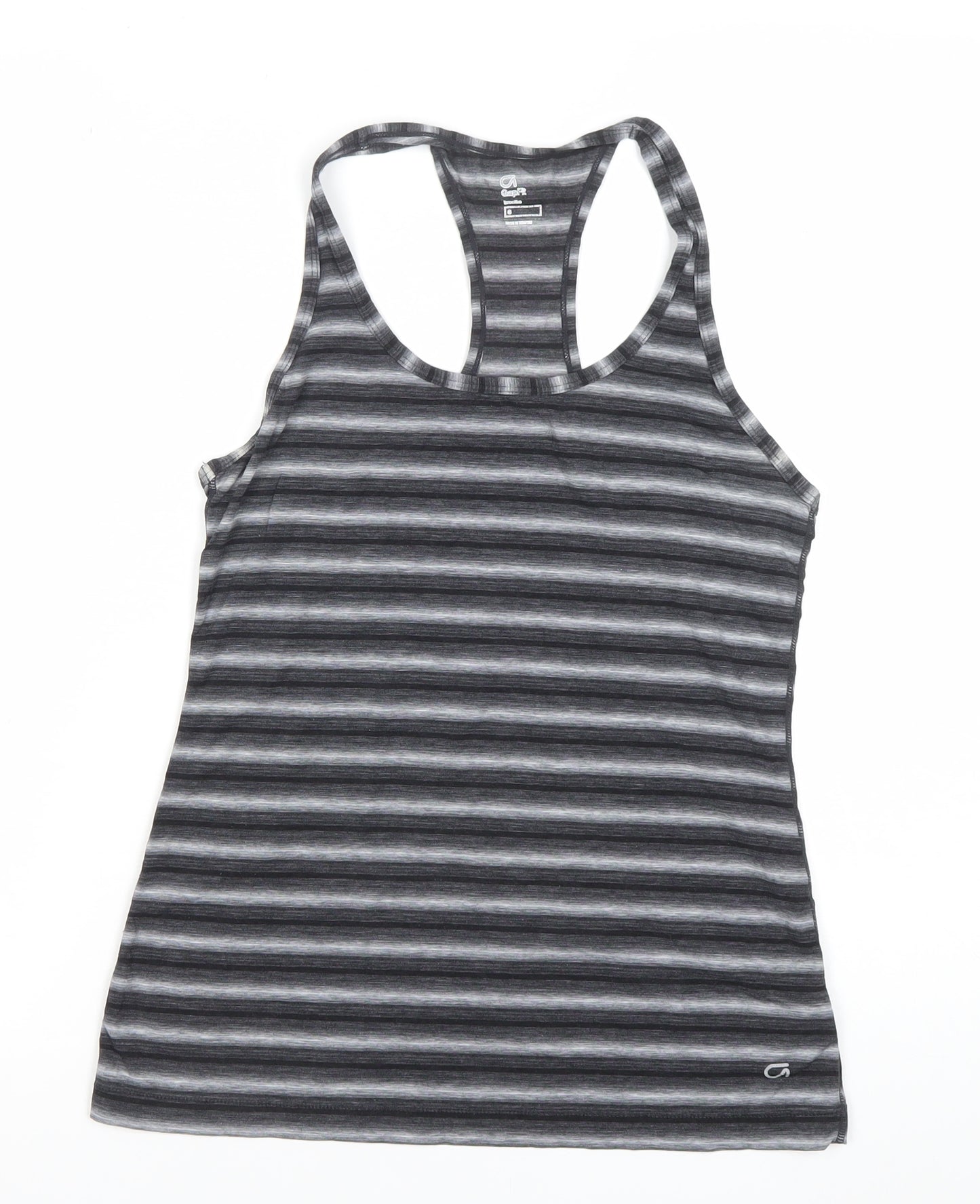 Gap Women’s Grey Striped Racerback Tank Top Slim Fit Size S