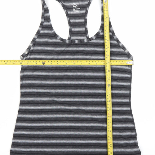 Gap Women’s Grey Striped Racerback Tank Top Slim Fit Size S