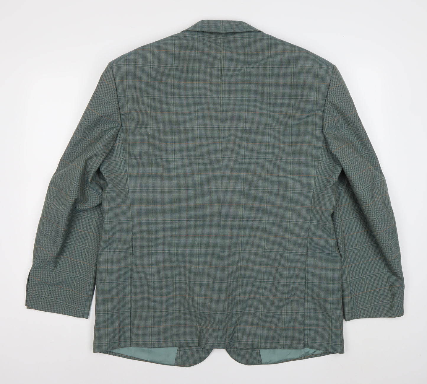 Sergio Rossi Men's Green Checked 42 Blazer Jacket Classic Fit