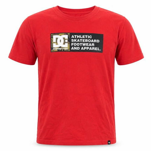 DC Shoes Boys Red Graphic Logo T-Shirt Youth XL 16 Years Skate Tee