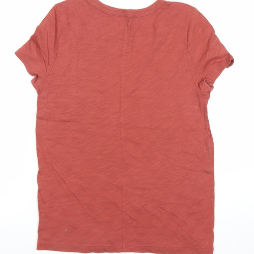 GAP Womens XS Red Basic Crew Neck Cotton T-Shirt