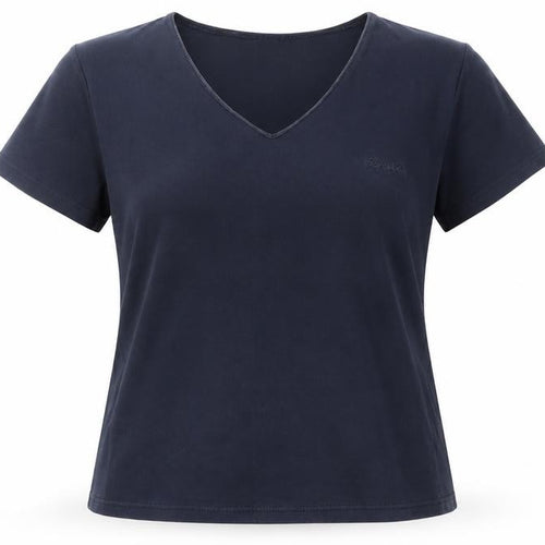 Olympus Womens Black Size 14 V-Neck Cotton Blend T-Shirt