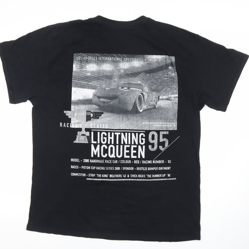 Disney Pixar Cars Lightning McQueen Men's Black S Graphic T-Shirt