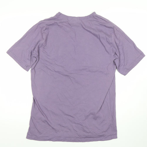 Ellesse Men's Purple Cotton Logo T-Shirt Size M Short Sleeve Crew Neck