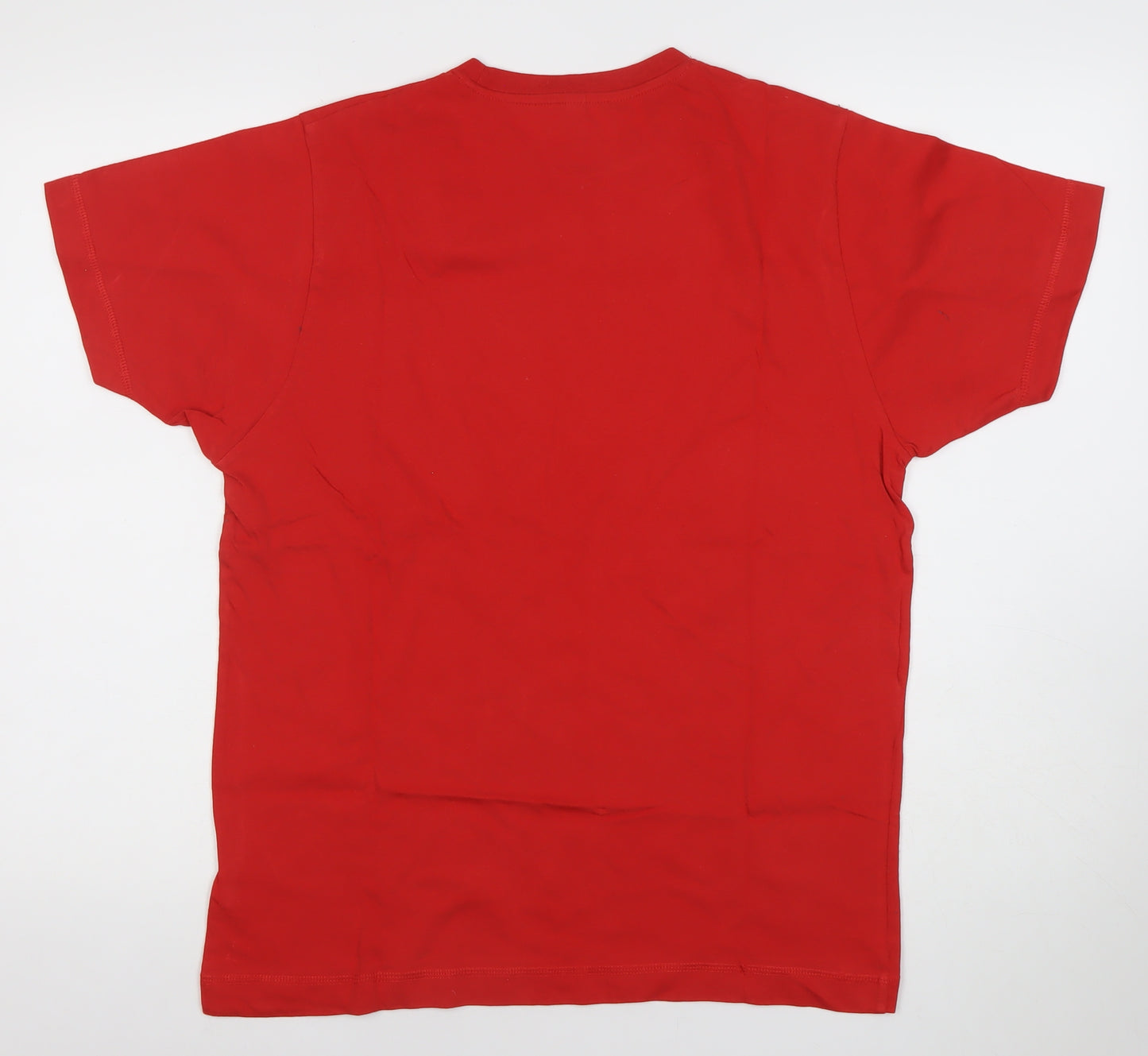 Hairy Baby Mens Red Cotton Graphic T-Shirt Size M Funny Logo