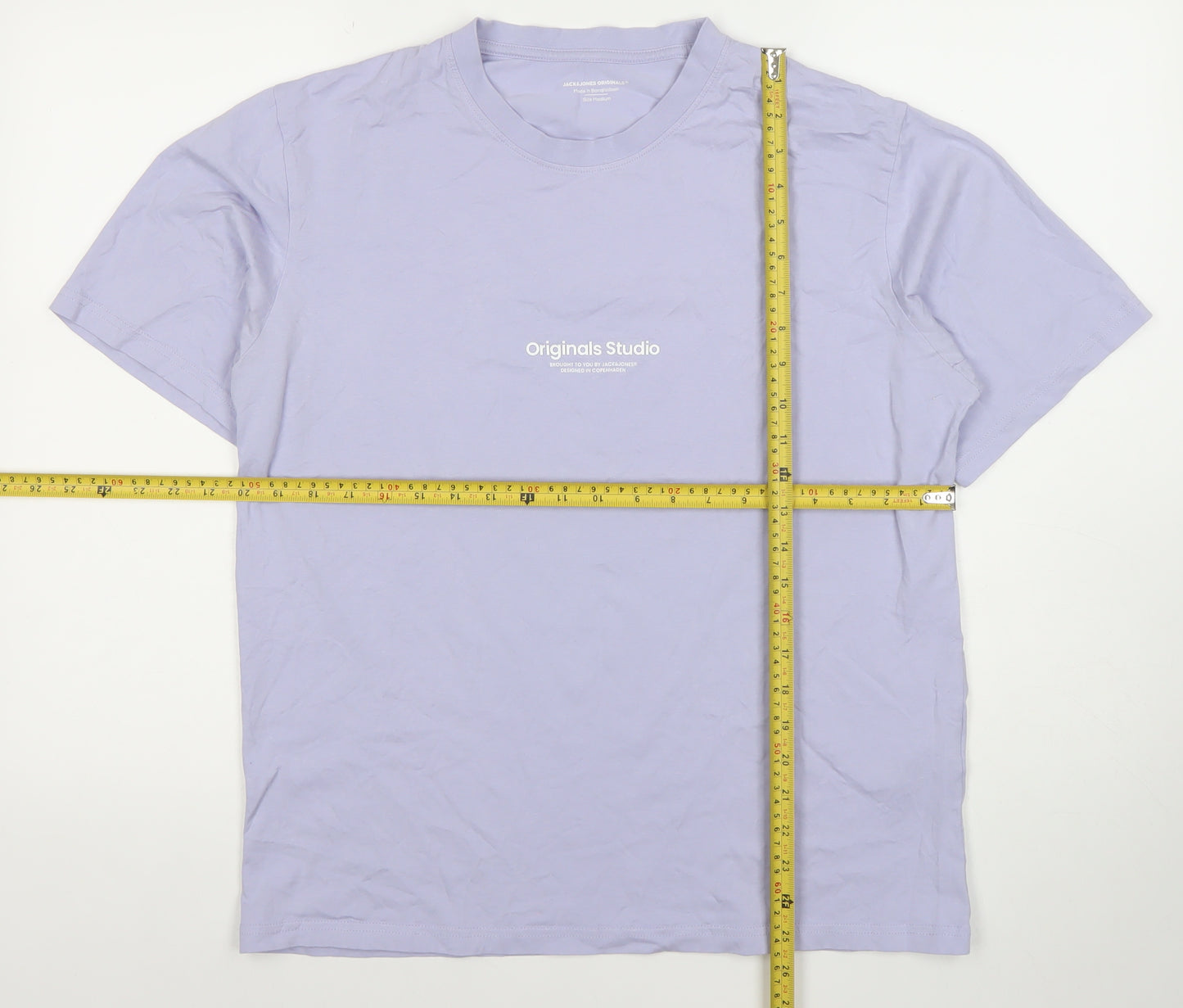 Jack & Jones Men’s Purple Medium Crew Neck Cotton T-Shirt