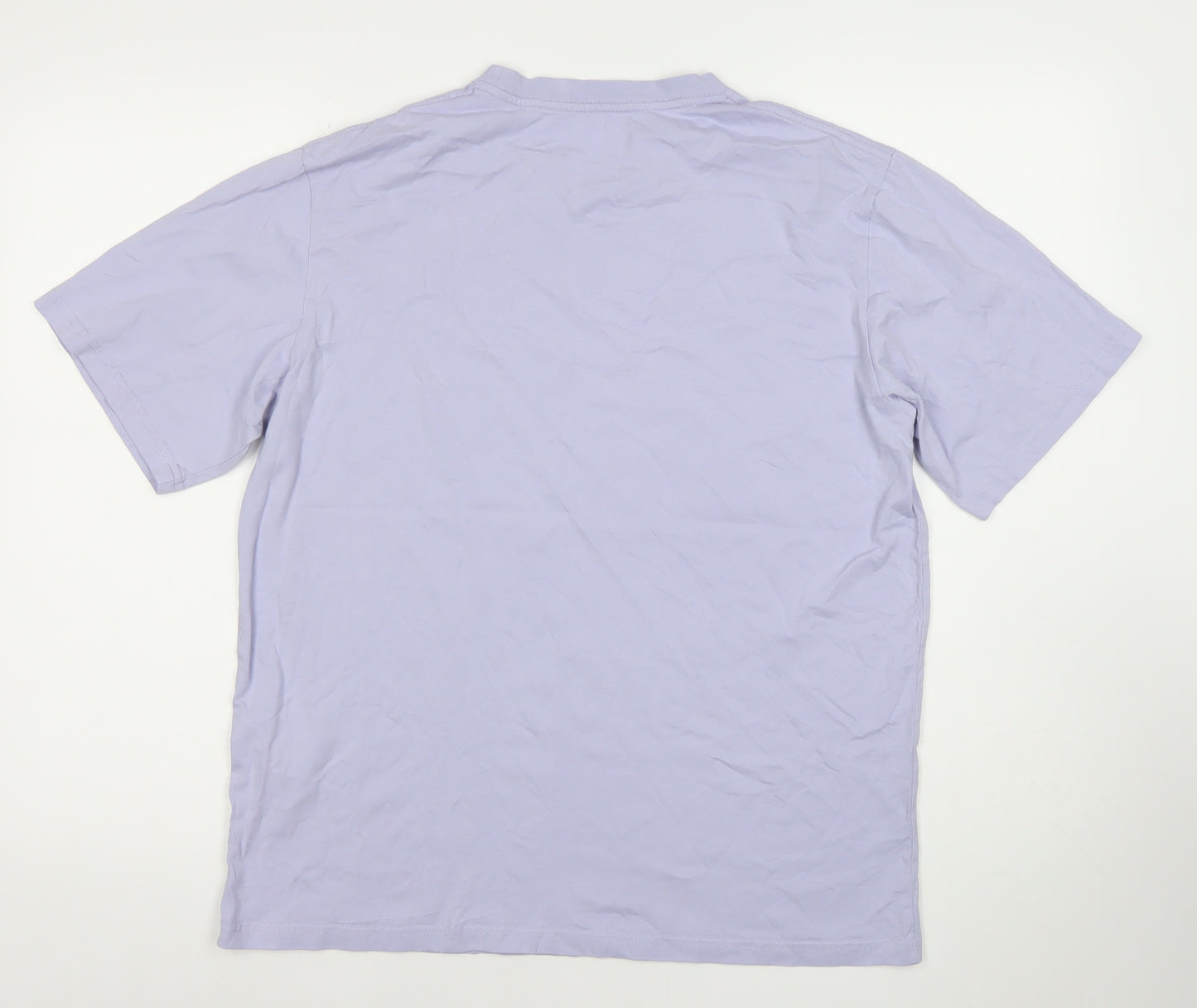 Jack & Jones Men’s Purple Medium Crew Neck Cotton T-Shirt