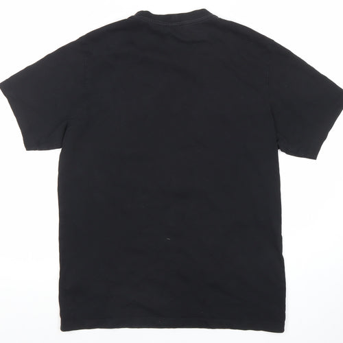 Kenzo Men's Black Eye Embroidered Cotton Graphic T-Shirt Size M