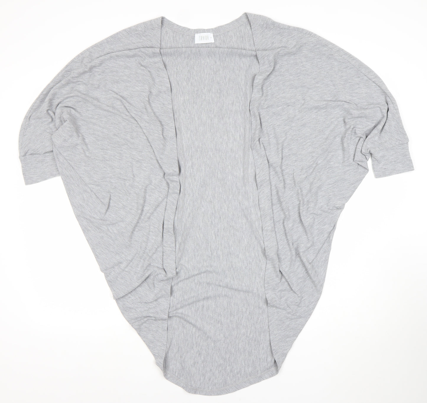 Savida Women’s Grey Open Cardigan Lightweight Jersey Size M