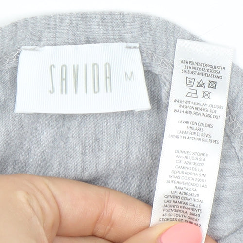 Savida Women’s Grey Open Cardigan Lightweight Jersey Size M