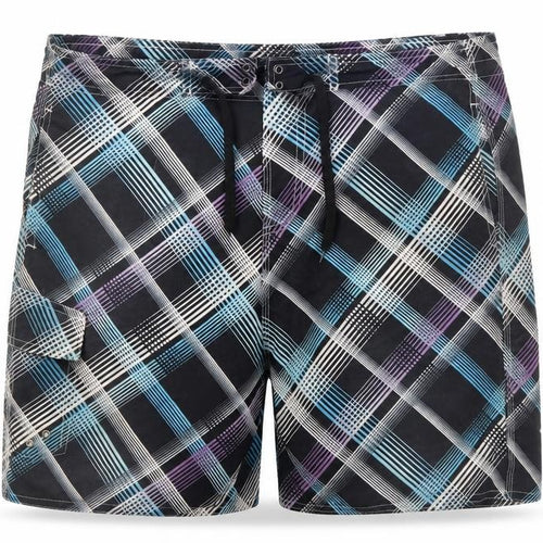 Dunnes Men’s Black Check XL Board Shorts Swimwear Quick Dry