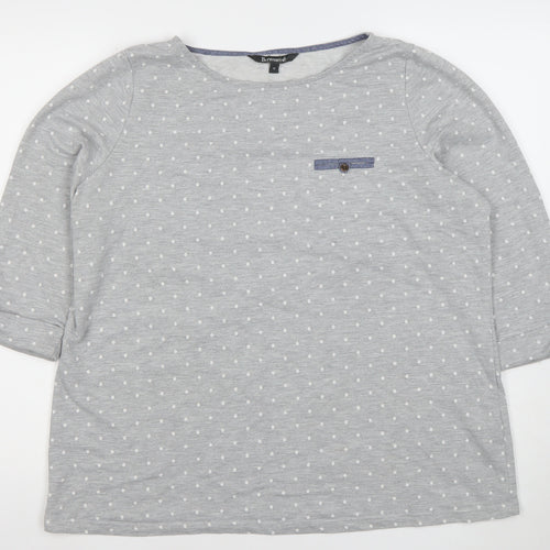 Bonmarché Women’s Grey Polka Dot 3/4 Sleeve T-Shirt Size 18