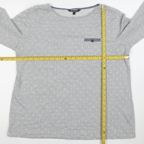 Bonmarché Women’s Grey Polka Dot 3/4 Sleeve T-Shirt Size 18