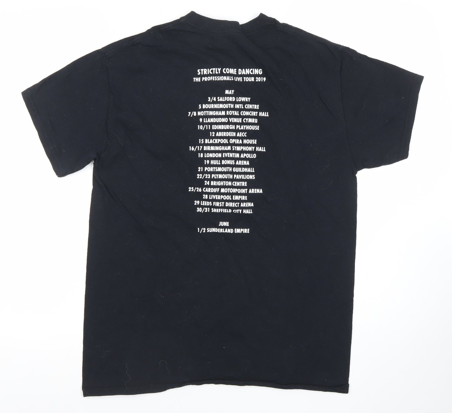 Gildan Men's Black Strictly Come Dancing Tour 2019 T-Shirt Size M