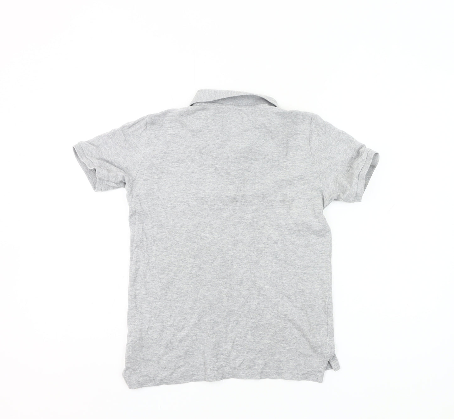 Lyle & Scott Boys Grey Polo Shirt 10-11 Years Cotton Short Sleeve