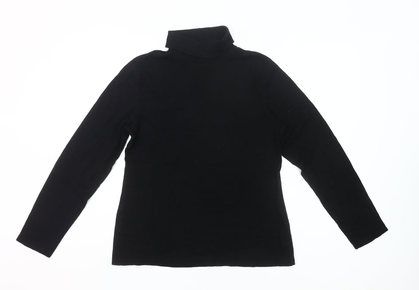 Dorothy Perkins Women’s Black Roll Neck Cotton Long Sleeve UK18