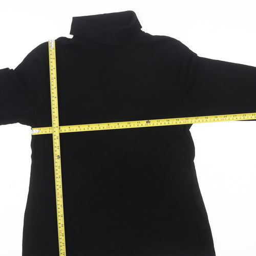Dorothy Perkins Women’s Black Roll Neck Cotton Long Sleeve UK18