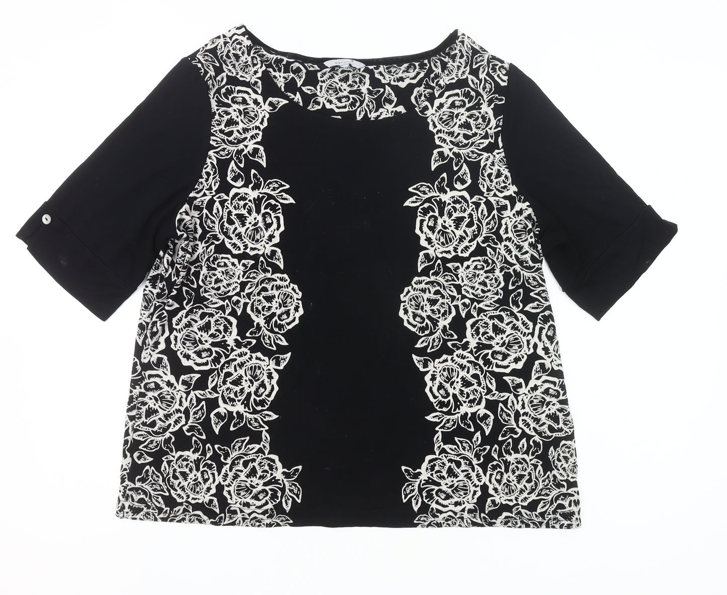 Marks and Spencer Per Una Women’s Black Floral Tunic Blouse Size 20