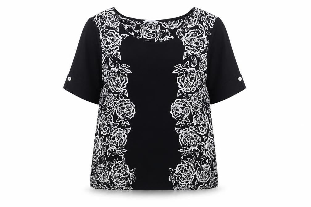 Marks and Spencer Per Una Women’s Black Floral Tunic Blouse Size 20