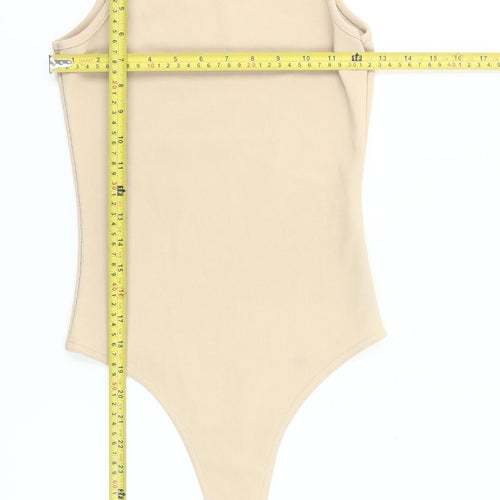 Missguided Women’s Beige Sleeveless Bodysuit Size 6 Slim Fit