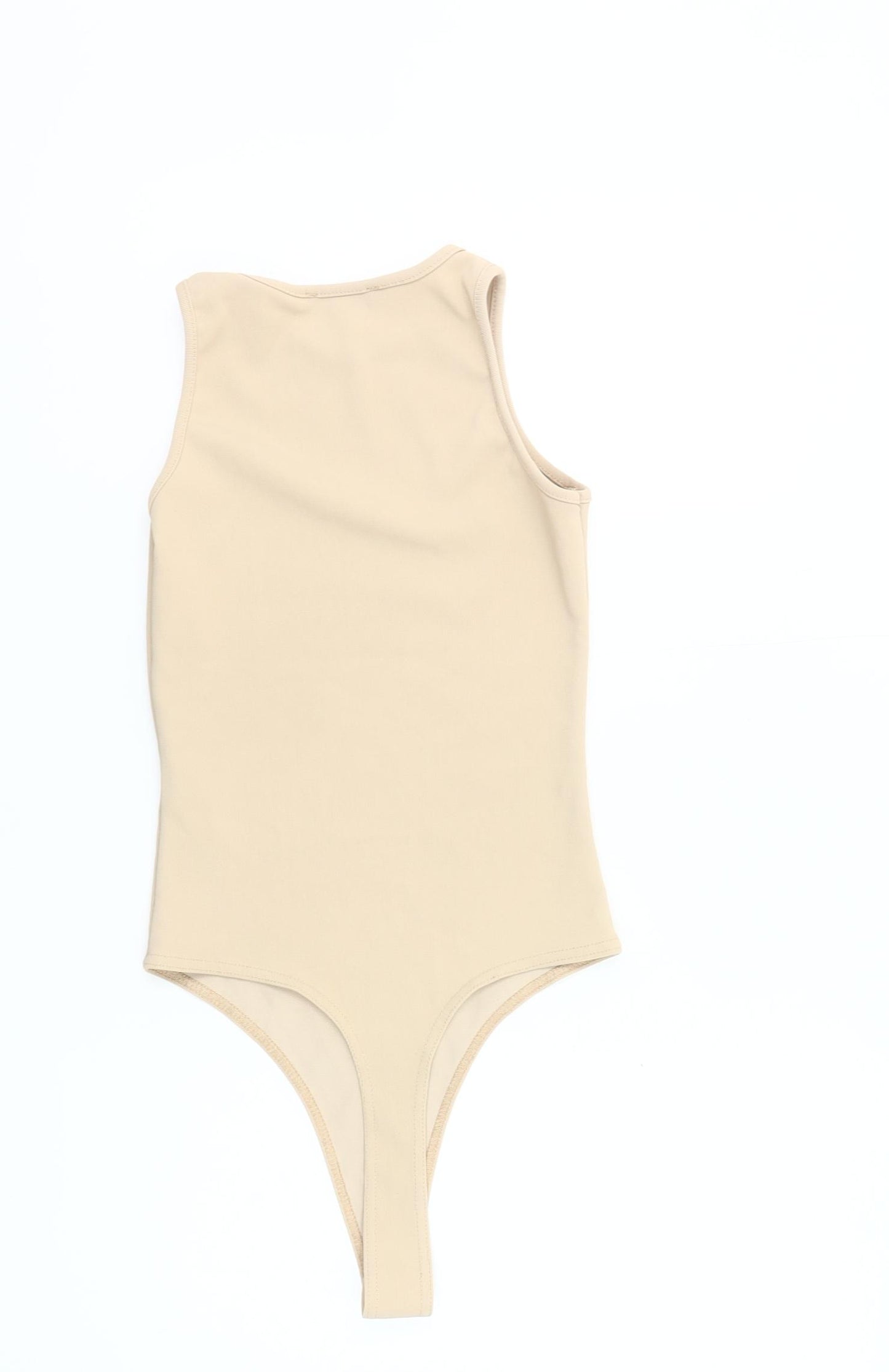 Missguided Women’s Beige Sleeveless Bodysuit Size 6 Slim Fit