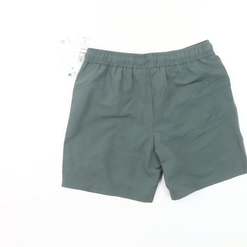 Marks and Spencer Boys Green Minecraft Swim Shorts 10-11Y Polyester Quick Dry