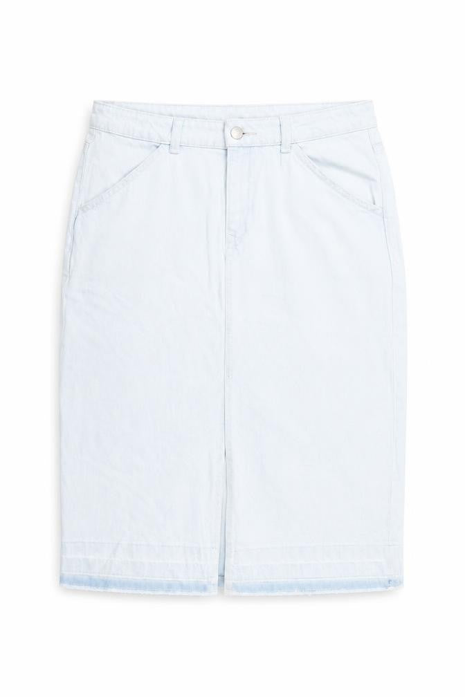 Marks and Spencer Girls Blue Denim Knee Length Pencil Skirt 13-14Y