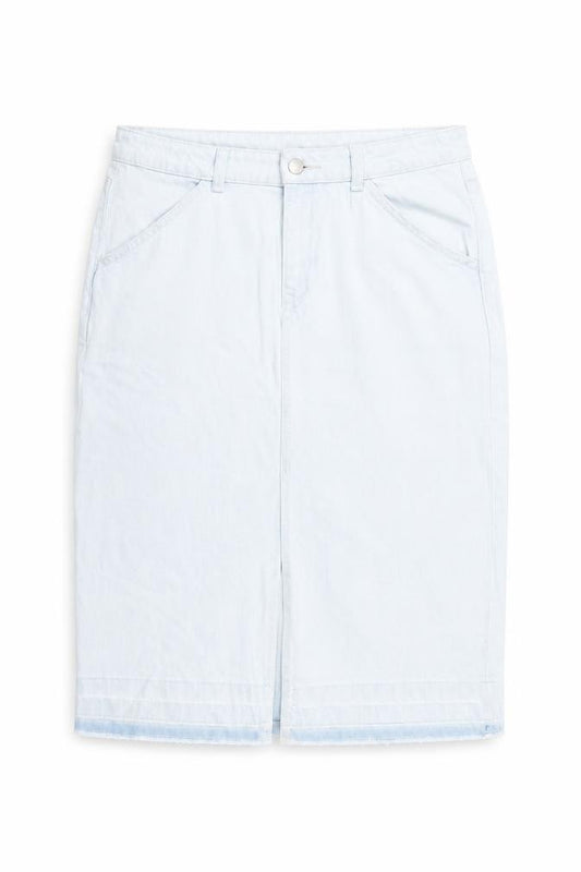 Marks and Spencer Girls Blue Denim Knee Length Pencil Skirt 13-14Y