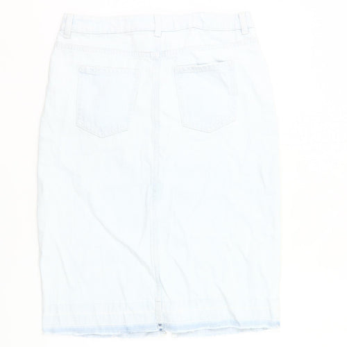 Marks and Spencer Girls Blue Denim Knee Length Pencil Skirt 13-14Y
