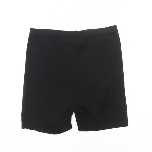 SHEIN Women’s Black Biker Shorts L Slim Fit Stretch Jersey Activewear