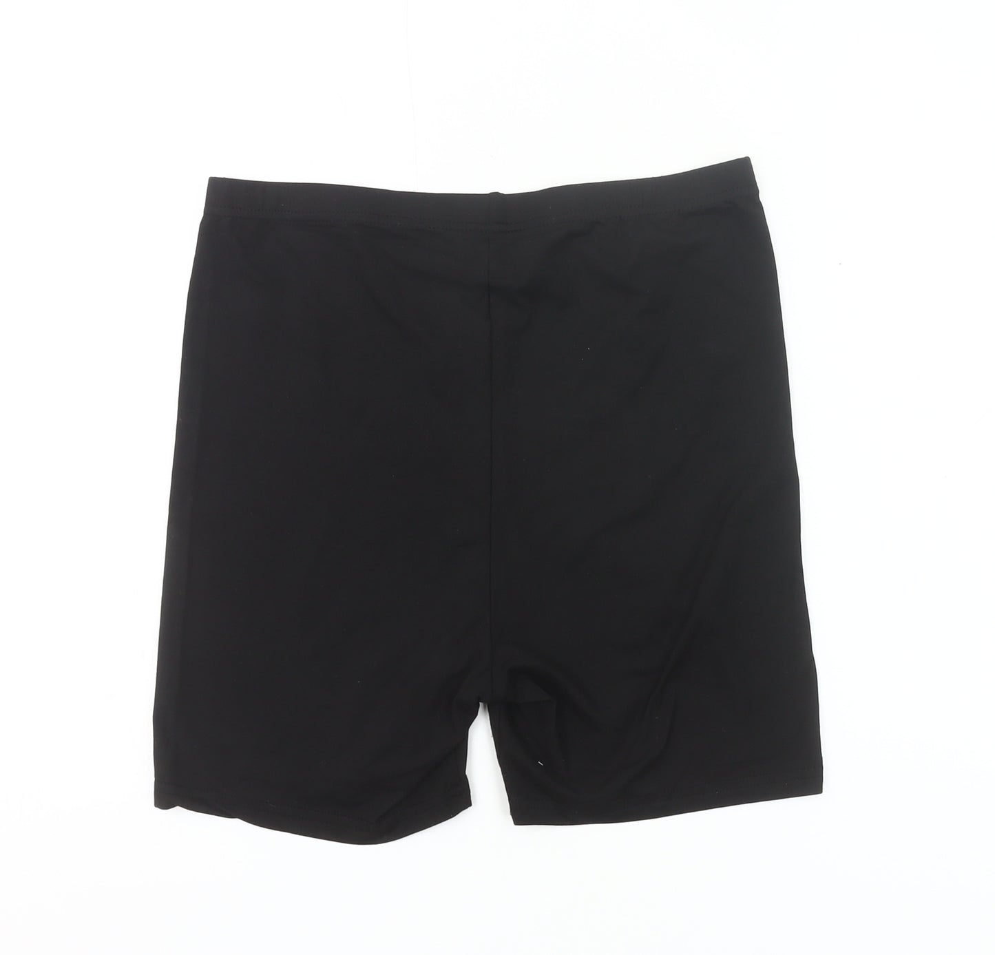 SHEIN Women’s Black Biker Shorts L Slim Fit Stretch Jersey Activewear