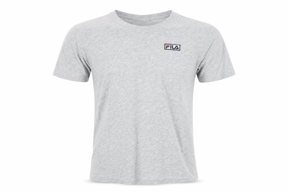 FILA Men's Grey Small Crew Neck Short Sleeve Cotton T-Shirt