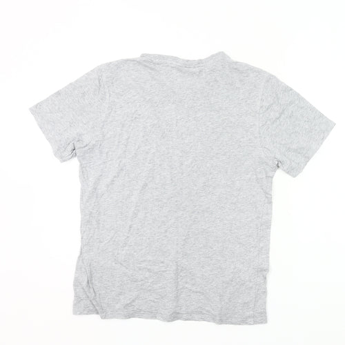 FILA Men's Grey Small Crew Neck Short Sleeve Cotton T-Shirt