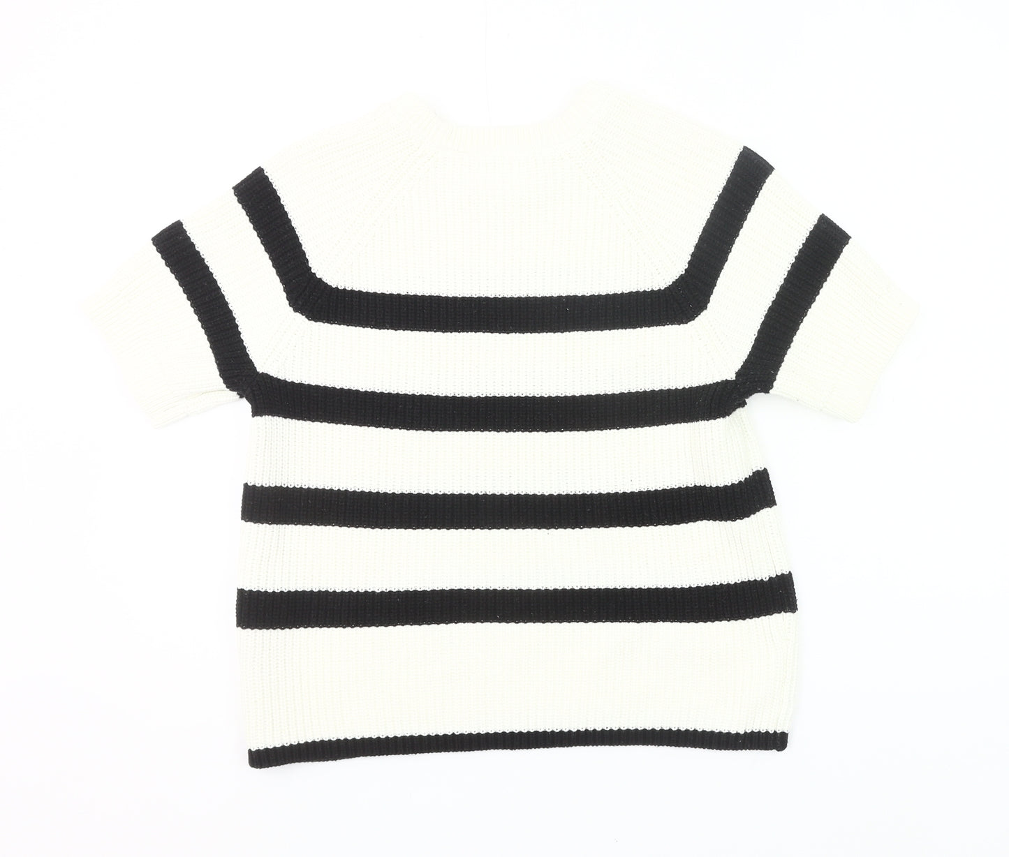 Selected Femme Women’s Black White Striped Pullover Jumper M