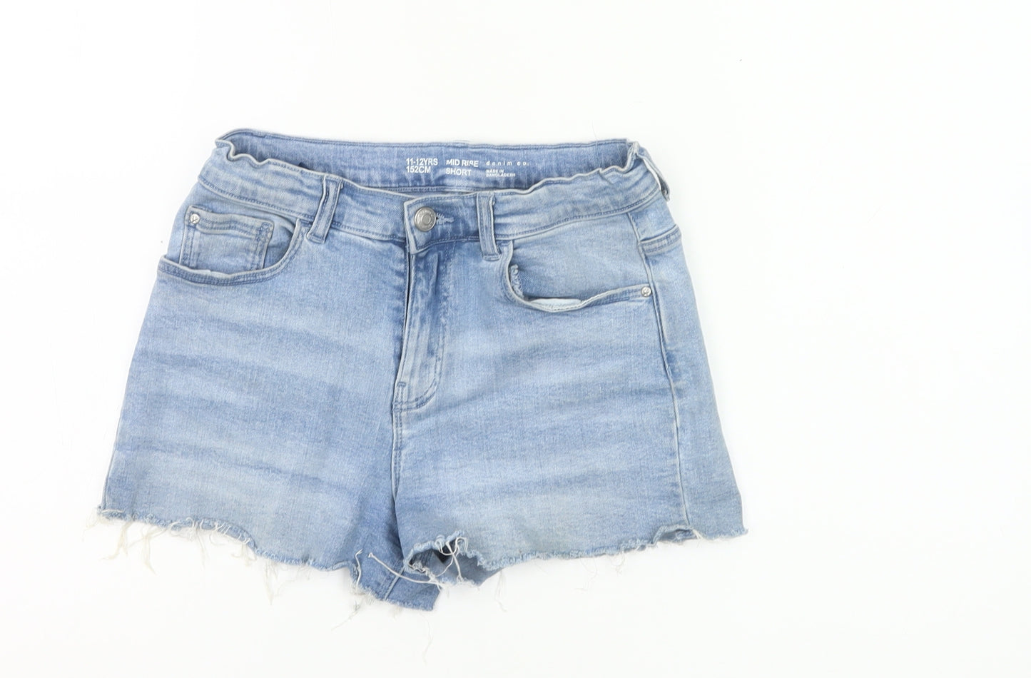 Denim Co Girls Blue Cut-Off Denim Shorts 11-12Y Casual Summer